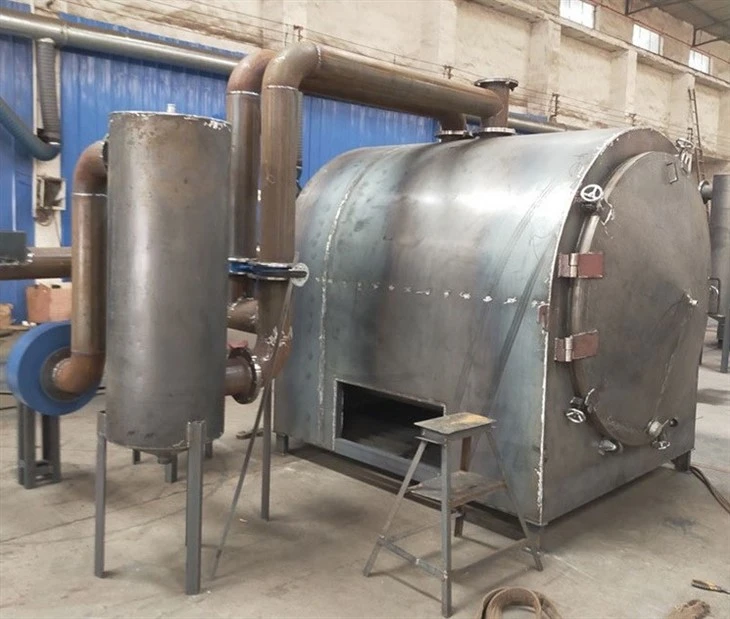 Industrial Horizontal Bamboo Wood Coconut Shell Rice Husk Charcoal Carbonization Kiln