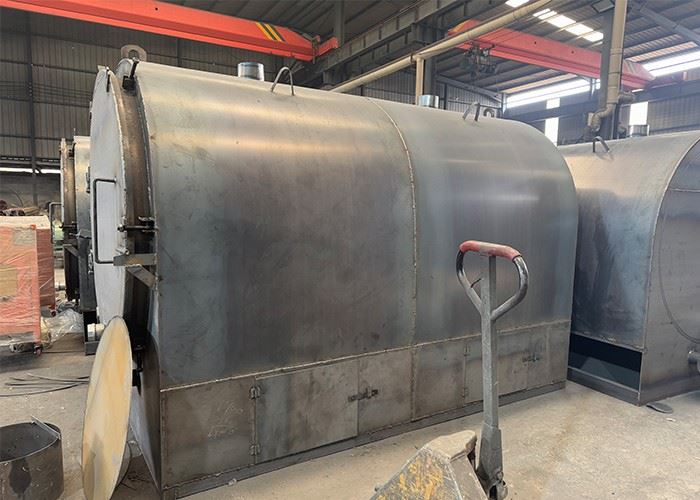 Industrial Horizontal Bamboo Wood Coconut Shell Rice Husk Charcoal Carbonization Kiln